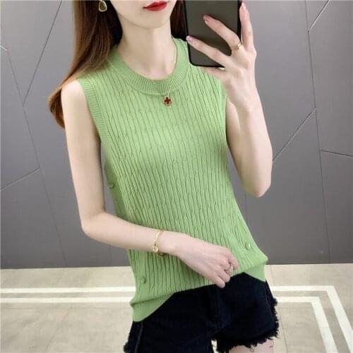 Upstairs room 1 row of no. 2) the spring/summer 7321 women cultivate morality sets the knitting yarn twist ice vest 24