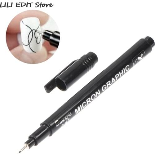 1PC Nail Art Graffiti Pen Waterproof Painting Drawing Liner Brush DIY Flower Pattern Fine Details Manicure Tools