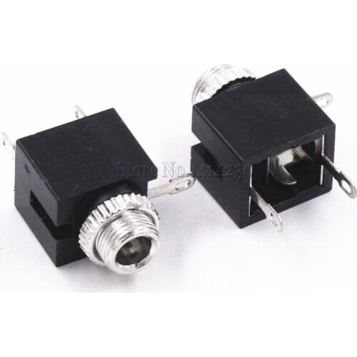 100Pcs Good Quality 3.5mm Female Audio Connector 3 Pin DIP Headphone Jack Socket Mono Channel PJ-301M PJ301M