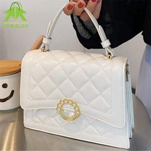 2021 Trend Diamond Lattice Shoulder Messenger Bag High Quality PU Leather Handbag for Women Fashion Casual Small Crossbody Bags