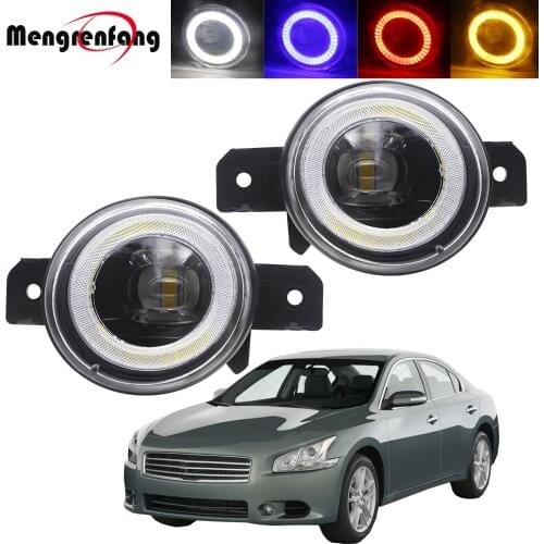2in1 Car Front Bumper LED Fog Light Assembly Angel Eye Daytime Running Lamp DRL 30W 8000LM H11 12V For Nissan Maxima 2006-2014