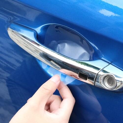 4pcs/set Door Handle Protective Film Sticker for Peugeot 307 206 308 407 207 508 208 406 2008 Lada Vesta Granta Priora Kalina