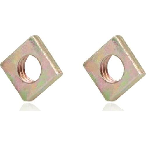 50pcs/lot thin square nut DIN562 M3 M4 M5 M6 Color Zinc Plated Square Nuts iron galvanized square nut