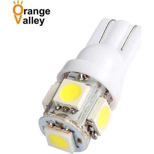 500pcs Wholesale T10 W5W 194 5050 5 SMD White Light LED 5smd 5led Lamp LED Bulbs car light DC 12V 24V