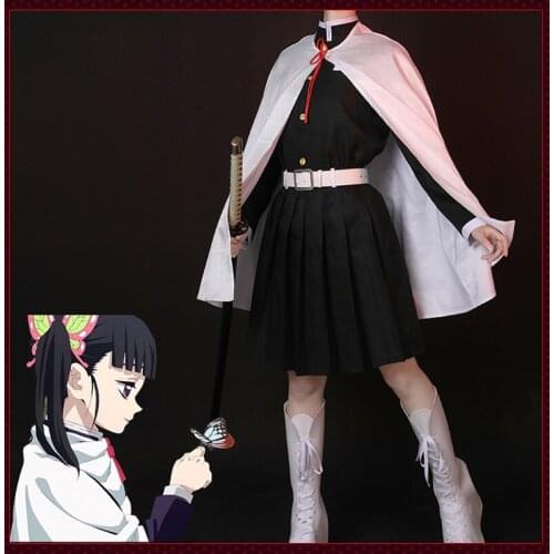 Anime Game Demon Slayer Tsuyuri Kanawo Cosplay Costume Tops Skirt Cloak Belts Daily Carnival Party Festival Uniform Brand New