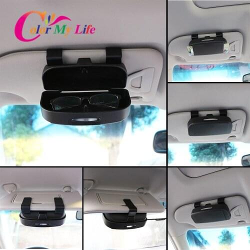 Car Styling Eyeglasses Clip Ticket Card Clamp ABS Car Glasses Case Car Sun Visor Sunglasses Holder Accessories