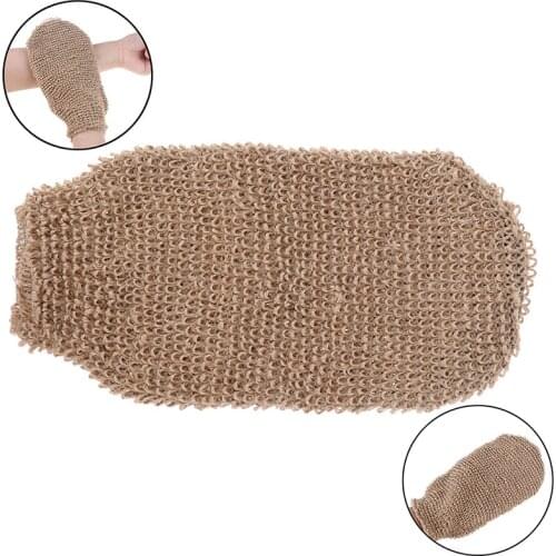 Bath Gloves Exfoliating Skin Wash Foam Towel Massage Back Shower Scrubber Hemp Body Cleaning Towel Sponge Plant fiber bath towel