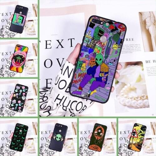 Soft Back Cover For Huawei Honor 7 8 9 10 Lite Honor 7 7S 7X 7A 7C Pro 10 9 8 8X MAX UFO Cartoon Alien StarPhone Case Silicone