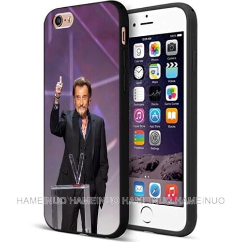 Black tpu case for iphone 5 5s SE 2020 6 6s 7 8 plus x 10 case silicone cover for iphone XR XS 11 pro MAX case Johnny Hallyday