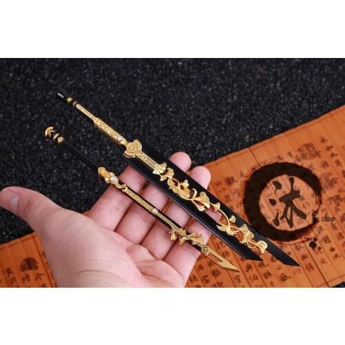 Cosmile Dynasty Warri China broadsword heavy sword BJD metal 20cm 2pcs Cosplay Gift