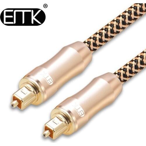 EMK 1m 2m 3m 10m SPDIF Digital Audio Optical Cable 5.1 Input/Output Fiber Optic Toslink Cable for Bluetooth transmitter,TV box