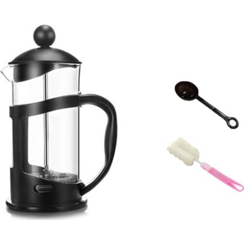 French Press Coffee Maker Coffee/Tea Maker,Heat Resistant Borosilicate Glass Carafe With Durable Handle-ABUX