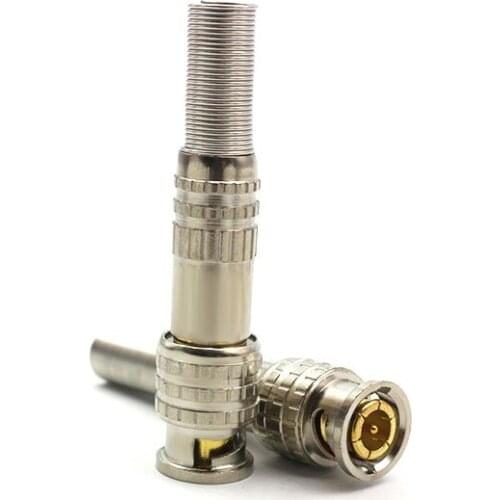BNC Welding-free Head Copper Core Surveillance Camera Video Head 75-5 Coaxial Video Cable Bnc Plug Q9 Male