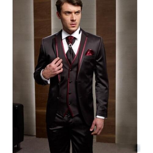 Tailor Made Mens Formal Suit Notched Lapel Wedding Tuxedos Groom Suits for Wedding 3 Pieces Male Suits Jacket+Pants+Vest