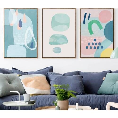 07G Nordic Warm Color Abstract A4 A3 A2 Canvas Art Painting Print Poster Picture Wall Bedroom Living Room Home Decoration Murals