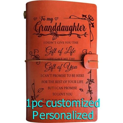 Engraved Leather journal personalized gifts to my husband BJ079 Customized Notebook A5 Dropshipping Supplier US Store Diary