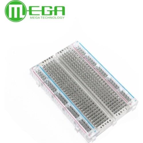 Crystal ! 400 Tie-Point Solderless Breadboard mini bread plate 83X55 mm Crystal Breadboard