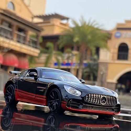 1:32 Amg-GTR Alloy Sports Car Diecasts Luxurious Simulation Pull Back Sound And Light Model Vehicle Collection Gifts Toys Boys