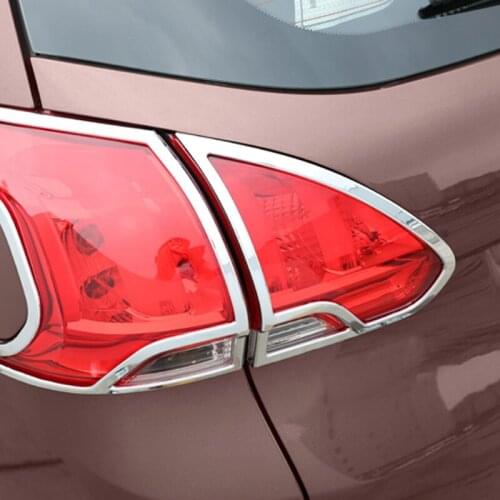 My Good Car ABS Chrome trim Car body Rear tail back Light lamp frame stick car styling For Peugeot 2008 Car accessories