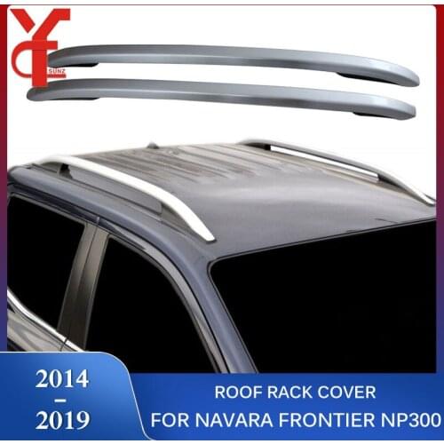 Sliver Roof Rail Rack Bars Cover For Nissan Navara NP300 2014 2015 2016 2017 2018 2019 Frontier Double Cabin 2WD 4WD Accessories