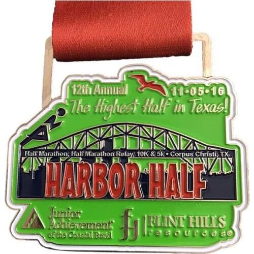 Newest Souvenir 2D Metals Medal with Customized Ribbon