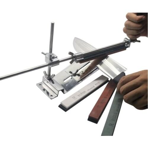 Upgraded Fixed-angle Knife Sharpener Kit Full Metal Stainless Steel spyderco Professional 4 Sharpening Stones afilador cuchillos