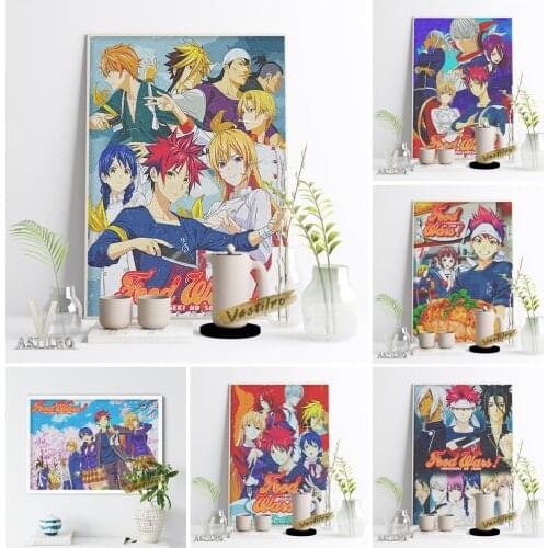 Food Wars: Shokugeki No Soma Anime Poster Japanese Manga Character Print Art Modern Wall Art Home Decor Fans Collection Gift