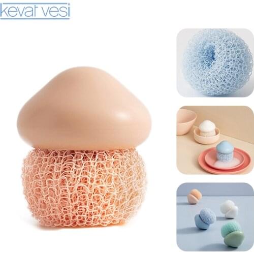 Kitchen Cleaning Brush Household Fiber Dishwashing Brush Short-Handled Cleaning Brush Bowl Pot Kitchen Cleaning Tools