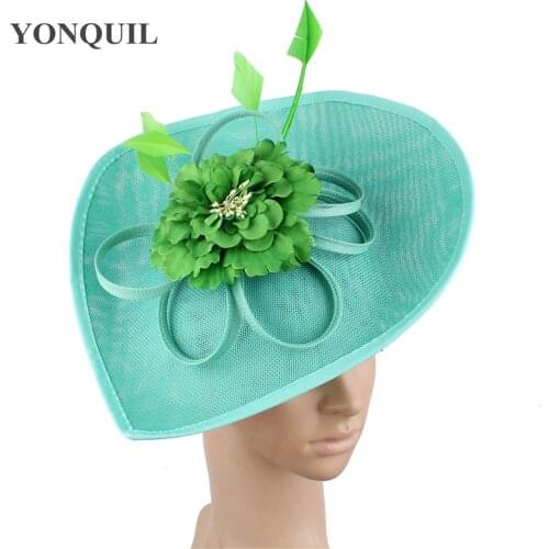 Big Derby Kenducky Fascinator Hats For Elegant Womens Vintage Fedora hat Formal Dress Ladies Cocktail Church Flower Headpiece