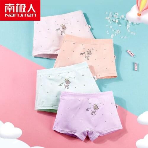 NANJIREN Girl boxer Underwear fawn Cartoon Children Shorts Panties for Baby Grils Boxers Giraffe Teenager Underpants 4-16T 4/pcs