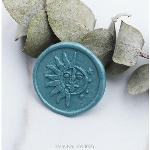 Sun moon and stra Wax Seal Stamp,party stamp,wedding seal, invitation seals,wedding invitation,star stamp
