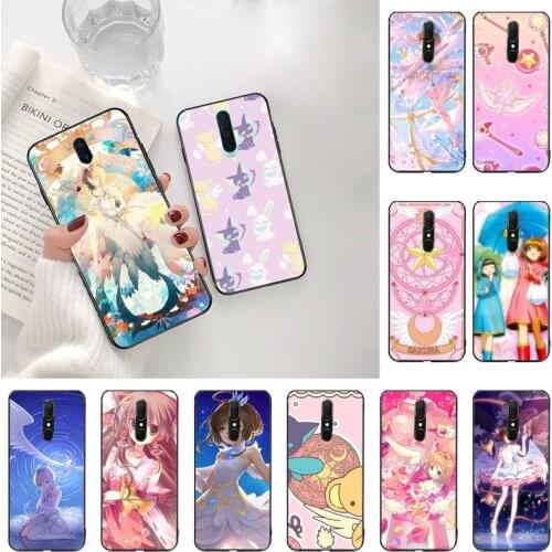 YJZFDYRM Anime card captor sakura Soft black Phone Case For Oppo A5 A9 2020 Reno2 z Renoace 3pro Realme5Pro