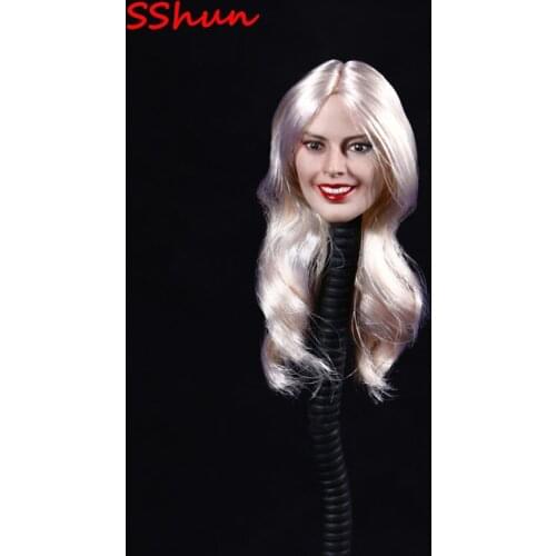 1/6 Scale Female European beautiful hair transplant head sculpture Model for 12'' Action Figure Body DIY Accessories