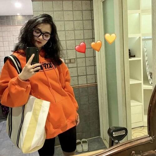 Gray Sweater Women Plus Velvet Thick Ins Autumn And Winter New Hooded Korean Loose Hedging Lazy Wind Casual Street Outerwear