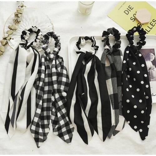 Womens Hair Scarf Scrunchies Ponytail Holder Head Bows Elastic Hair Ties Ring FASHION