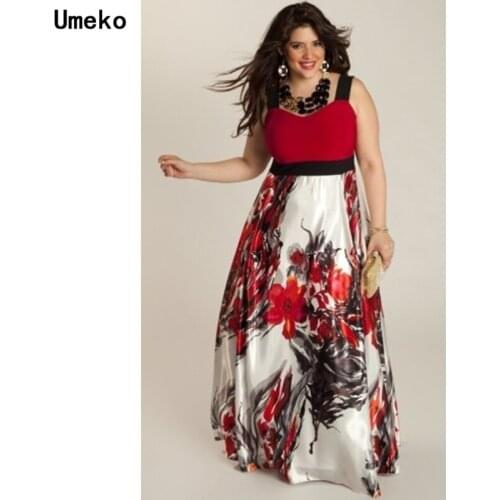 2020 New Summer Womens Fashion Sexy Deep V-neck Flowers Printing Dress Elegant Sexy Floor-Length Party Dress Plus Size Dress