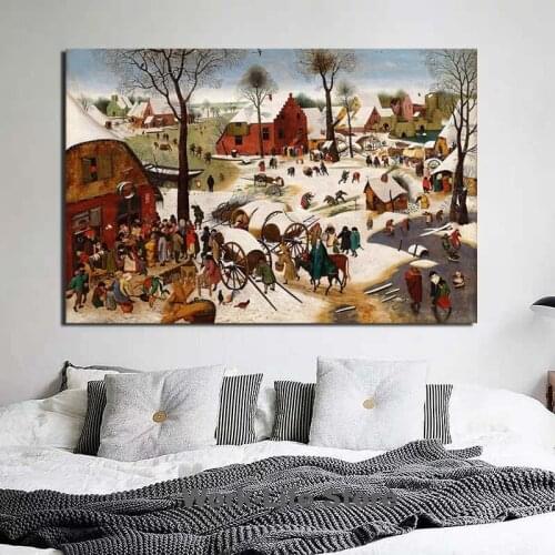 Bruegel Winter Landscape Canvas Painting Prints Living Room Home Decoration Modern Wall Art Oil Painting Posters Picture