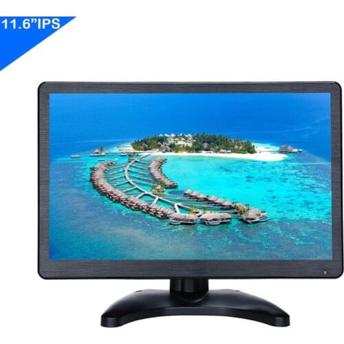 ZHIXIANDA 11.6 inch IPS 1920*1080 industrial desktop monitor for Car CCTV DVR Microscope display BNC HDMI AV VGA USB input