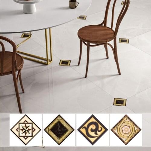 10pcs Tile Stickers Self-Adhesive Diagonal Floor Seam Wallpapers Bathroom Corridor living room Ground Fashion Decor Wall Decals
