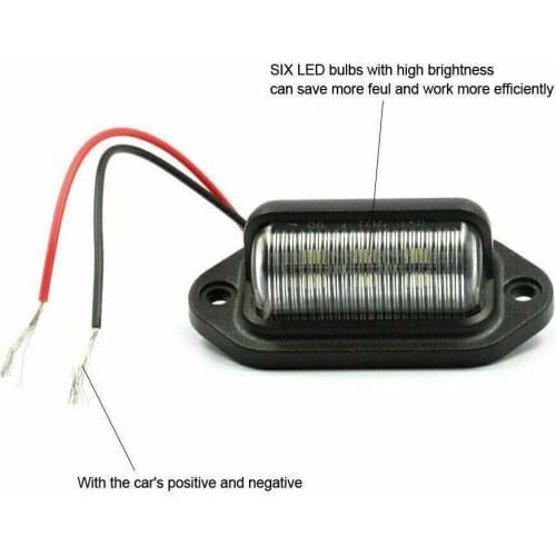 2 PCS License Number Plate Lights Taillight Cargo Trunk Courtesy Tag Step Lamp Bulbs White Car Truck SUV RV Trailer Signal Light