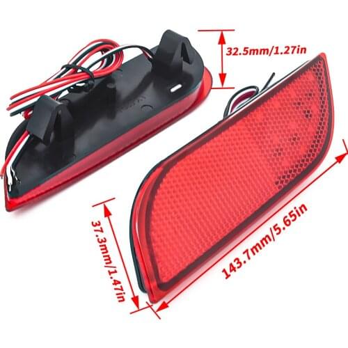 2x 26 LED Rear Bumper Reflector Tail Brake Stop Driving Turning Light For Subaru /Impreza/XV/WRX/LEVORG/Crossover/Exiga