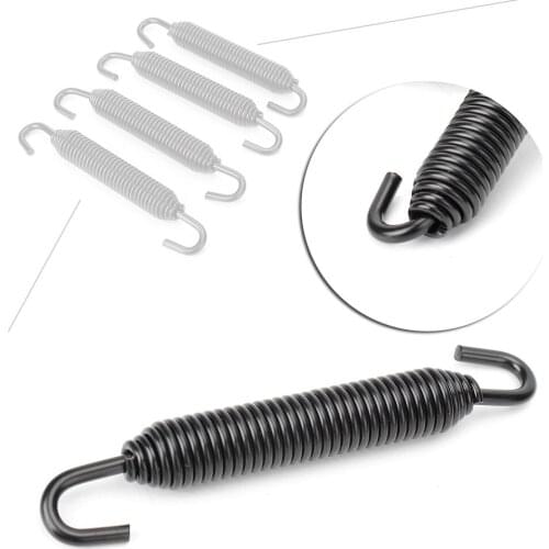 83mm Motorcycle Long Outlaw Racing Header Exhaust Springs Swivel Hook Kit For Honda Universal Stainless 4Pcs