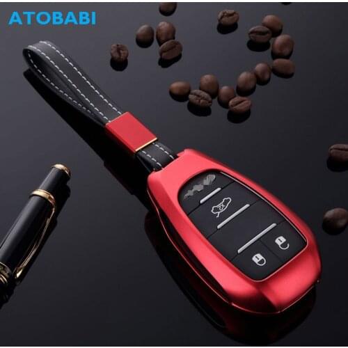 Aluminum Alloy Car Key Case For Alfa Romeo Giulia Stelvio 2017 2018 Smart Remote Control Fob Cover Keychain Protector Bag Holder
