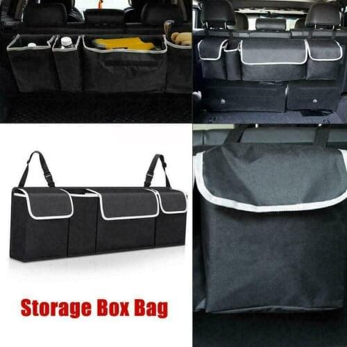 Car Rear Seat Back Storage Bag Waterproof Auto Trunk Back Seat Net Multi-use Oxford Automobile Organizer Accessories