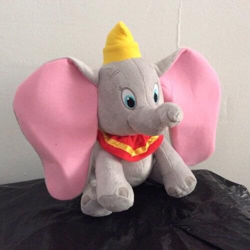 Free Shipping 30cm 11.8'' Cartoon Dumbo Gray Elephant Plush Toys Soft boy doll for baby birthday Gift