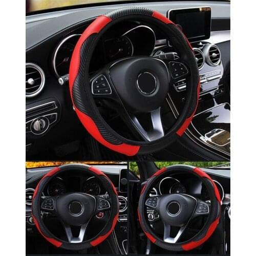 Car Steering Wheel Cover for Women 38 CM Car Styling Universal Leather Steering Wheel Cover for Girls Cute Car Accessories
