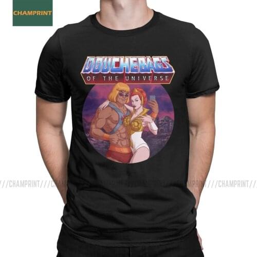 Men Douchebags Of The Universe He-Man Masters Of The Universe T Shirt Skeletor 80s Cotton Short Sleeve Tee Plus Size T-Shirts