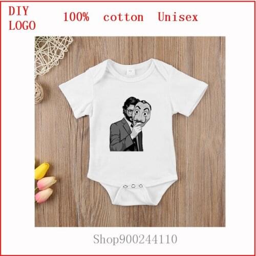 La Casa de Papel - El Profesor print Newborn Infant Baby Girl Boy Short Sleeve Romper Jumpsuit bodysuits baby Outfits Clothes