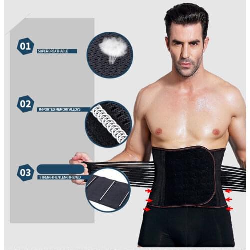 Men Waist Trainer Corset Top Shapers Slimming Belt Modeling Strap Body Shaper Slimming Corset Waist Belt Neoprene Lumbar Belt