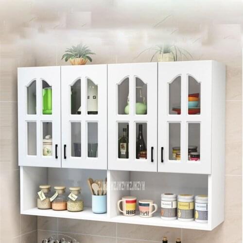 Kitchen Wall Cabinet Bathroom Kitchen Furniture Hanging Cabinet 4-Door Combination Add Bottom Cabinet Wall Hung Cabinet